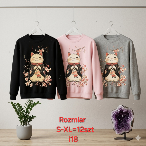 Bluzki damskie Roz S-XL, 1 Kolor Paczka 12 szt 1